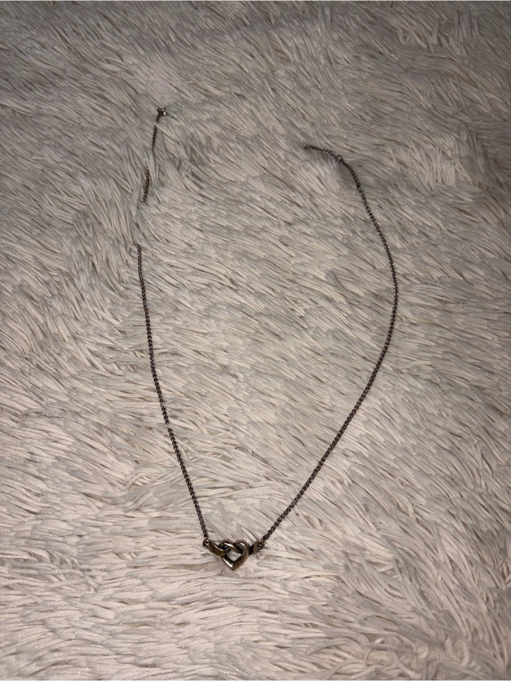 James Avery Silver Interlocking Heart Necklace